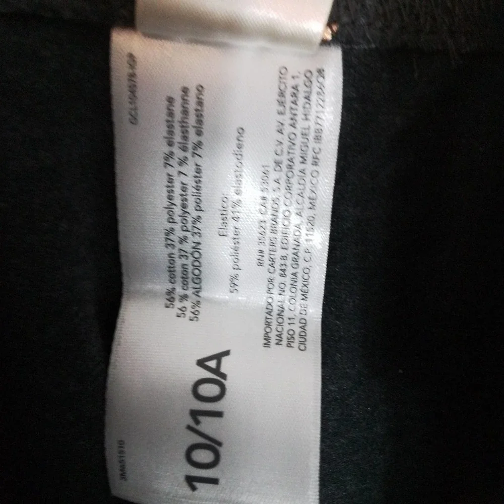 OshKosh Cotton Blend Leggings Size‎ 10 Dark Gray w/ Rose Gold Stars